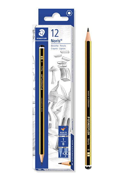 Staedtler ξύλινο μολύβι Noris 120-1, εξάγωνο, B1, 12τμχ
