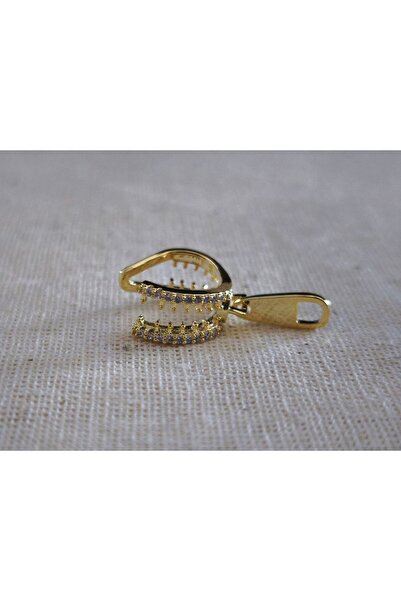 MuseumofYou Zircon Stone Zipper Design Earcuff Cartilage Earring, Compressible