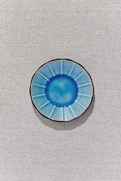 Paşabahçe Acem Ceramic Tea Plate Turquoise, Tea Plate, 1 Piece