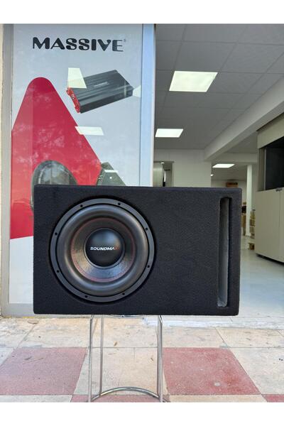 Soundmax Sx-AH12 L Port Litre Kabinli SPL Yeni Seri 2000wat 600Rms 30cm Subwo...