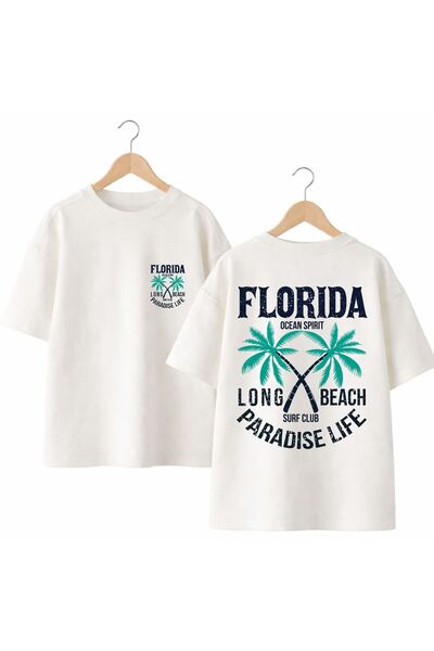 playwear Florida majica sa dugim leđima i prednjim prsnim printom, 100% pamuk...