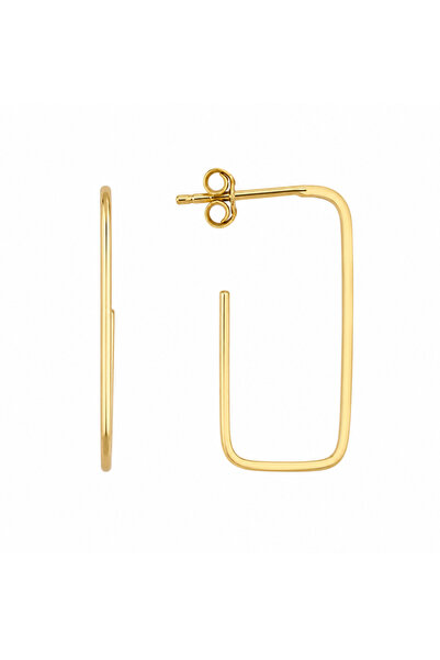 KAIROS JEWELRY 14 Ayar Altın İnce Ataç Küpe