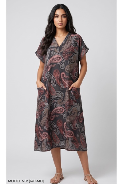 TUFAHA Kashmiri Midi Shirt