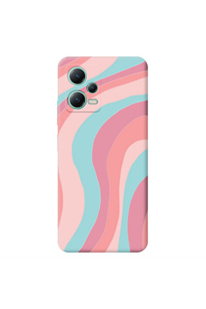 Other Xiaomi Redmi Note 12 Pro 5G Colored lines Pink Colored Silicone TPU Θήκη