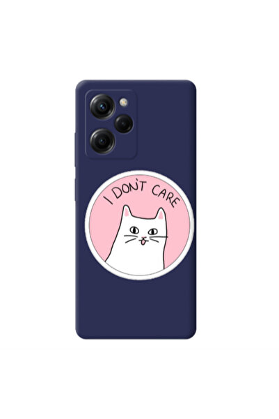 Other Xiaomi Poco X5 Pro I dont Care Dark blue Colored Silicone TPU Θήκη