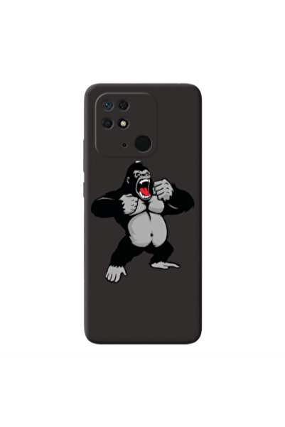 Other Xiaomi Redmi 10C Angry Gorilla2 Black Colored Silicone TPU Θήκη