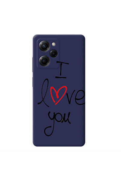 Other Xiaomi Poco X5 Pro i love you Dark blue Colored Silicone TPU Θήκη