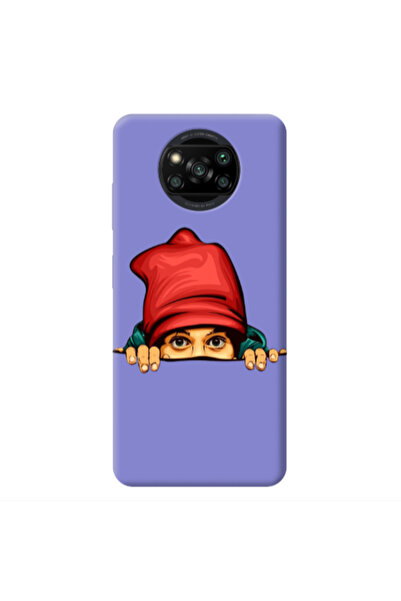 Other Xiaomi Poco X3 /X3 Pro Hidden Girl Purple Colored Silicone TPU Θήκη