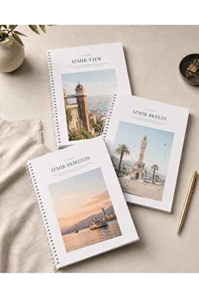 Copyrite Izmir Themed Modern Notebook 3-Piece Series |   B5 70 Sheets, Unline...