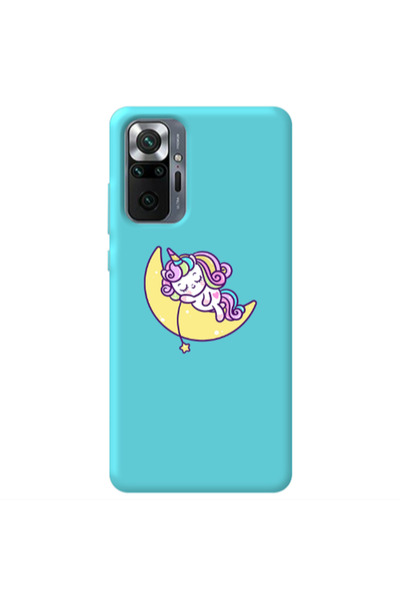 Other Xiaomi Redmi Note 10 Pro 4G Sleeping horse Turquoise Colored Silicone T...