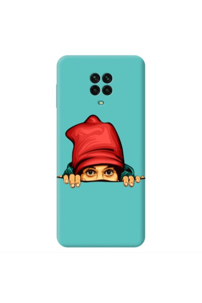 Other Xiaomi Redmi Note 9 Pro Hidden Girl Turquoise Colored Silicone TPU Θήκη