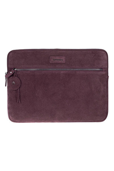 BloominBag Burgundy Still Hakiki Süet Deri 13-14 inç MacBook/Laptop Kılıfı