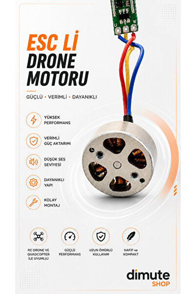 Dimute Shop ESC Li Drone Motoru Fırçasız Yüksek Performanslı RC Drone Yedek M...
