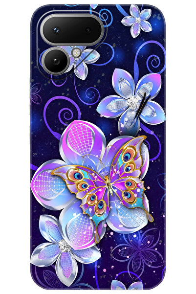 TECNO Pova Curve 2 5G (LK7k) Uyumlu Kılıf Desen Baskılı Silikon Kelebek ve Çi...