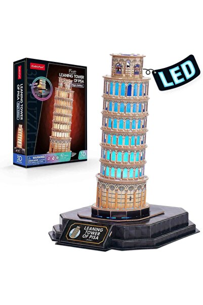 Cubic Fun Marile Arhitecturi ale lumii Puzzle 3D Turnul din Pisa editie lumin...