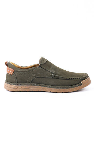 Tuna Genuine Leather Khaki Casual Men's Shoes - 2907