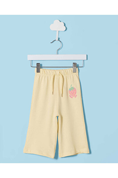 REDTAG Infant Girls Yellow Printed Active Pants