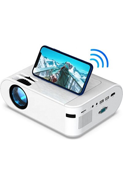 WMX TEKNOLOJİ 1080P Destekli Telefon Uyumlu Mini Projeksiyon Cihazı - HDMI, U...
