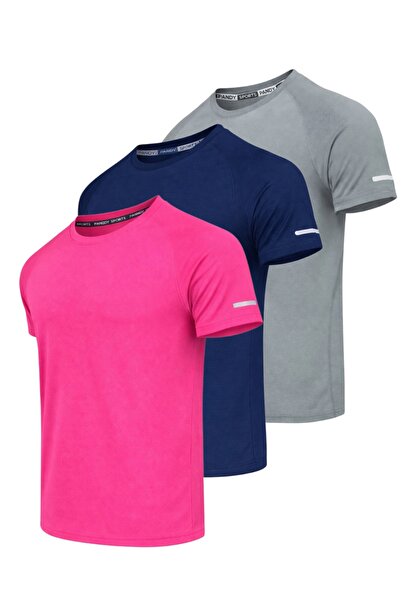 pandy 3-Pack of Quick-Dry Athletic Technical Sports T-Shirts