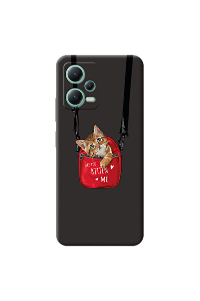Other Xiaomi Redmi Note 12 Pro 5G Kitten Me Black Colored Silicone TPU Θήκη