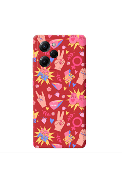 Other Xiaomi Poco X5 Pro Grl Pwr 2 Red Colored Silicone TPU Θήκη