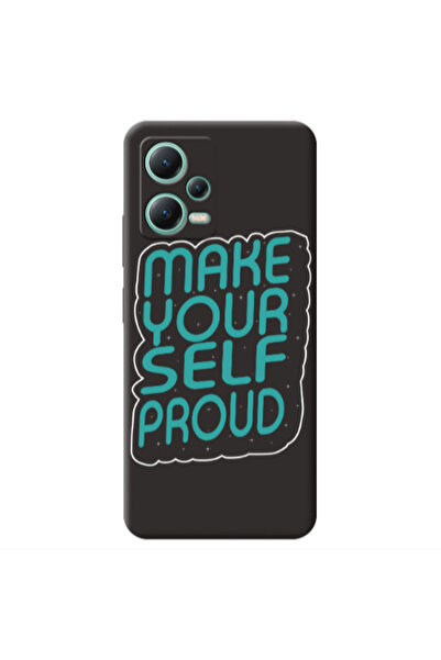 Other Xiaomi Redmi Note 12 Pro 5G Make Your Self Proud Black Colored Silicone...