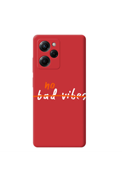 Other Xiaomi Poco X5 Pro No bad vibes 2 Red Colored Silicone TPU Θήκη