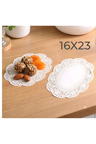 sfs elektrik Kağıt Dantel Sunumluk Oval 16x23cm 36'LI