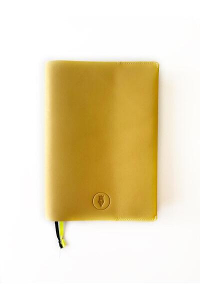 ENG LEATHER A5 Size Genuine Leather Notebook Cover - Sun Flower