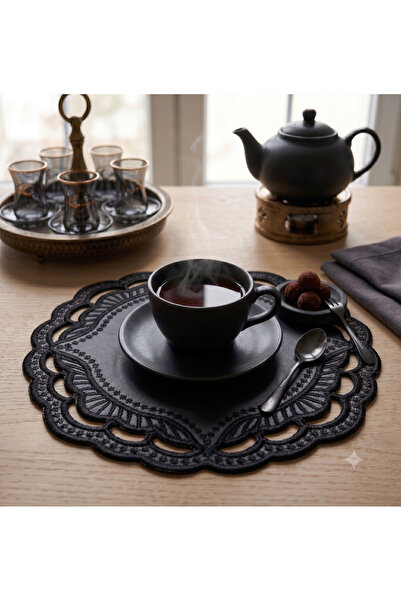 bilenkoza Leather Supla, Tea and Coffee Coasters Set of 2 Beige