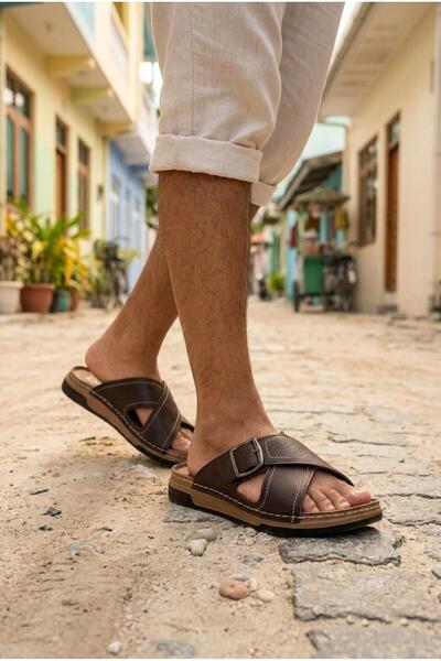 fort 253-201 Anatomical Comfortable Lightweight Men's Slippers with Buckle De...