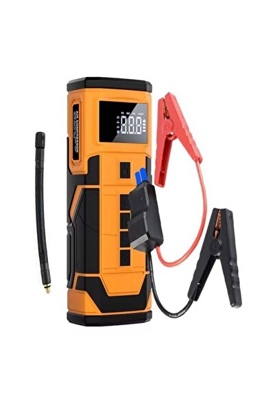 auhma A5577 4'ü 1 Arada Akü Takviyeli Şarjlı Hava Pompası 8.000 Mah| Powerban...