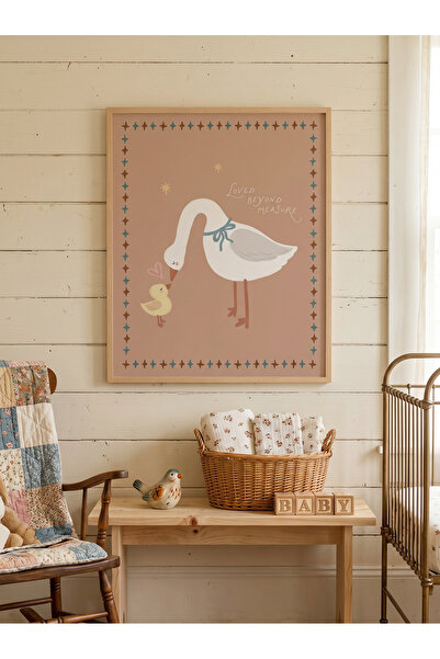 Creatick Design İskandinav Tarzı Masif Ahşap Çerçeveli Çocuk ve Bebek Odası M...