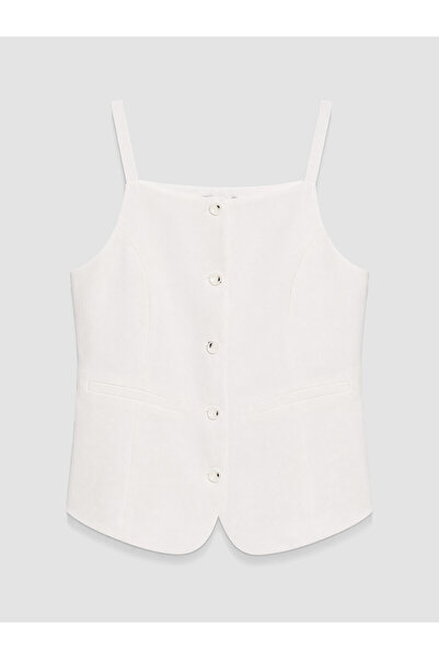 LC Waikiki Vizyon New Season Square Collar Rope Strap Women's Classic Vest