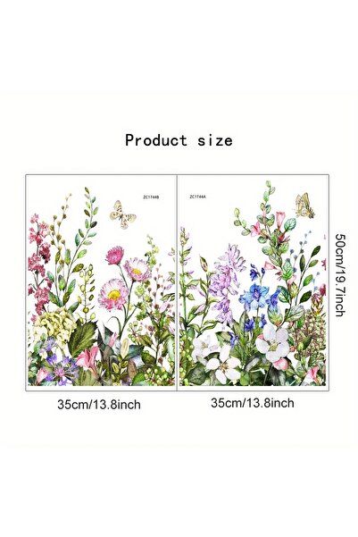Choice MULTI Plant Flowers Wall Stickers for Living Room Bedroom Cupboard Win...