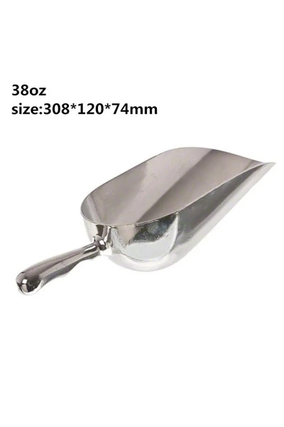 Choice 38oz Aluminum Ice Scoop Dry Goods Shovel Bar Ice Scoop 6/12/24/38oz