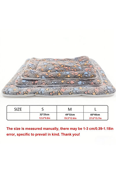 choice2 60x40cm L JYD Flannel Thickened Dog Bed Mat Soft Pet Sleeping Mat for...