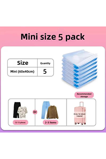 Choice10 no pump 5pcs - 40x60cm 1-5pcs Vacuum Storage Bag Set with Pump Leakp...