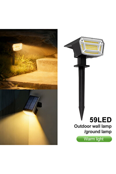 Choice6 59 مصباح LED أبيض دافئ، 59/72 مصباح LED يعمل بالطاقة الشمسية، إضاءة خ...