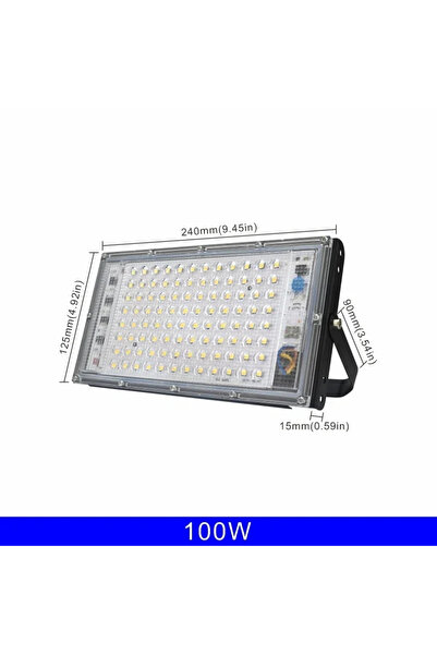 Choice6 كشاف LED خارجي 220 فولت أبيض بارد (5500-7000 كلفن) 100 واط 110 فولت 2...