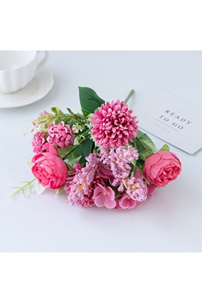 Choice 1 pc Rose Red Artificial Flower Festival Decor Home Room Table Vase We...