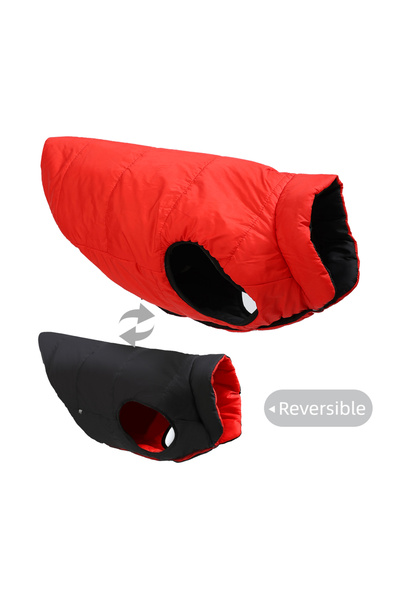 Choice5 3XL Red Reversible Big Dog Jacket Winter Warm Clothes For Medium Larg...