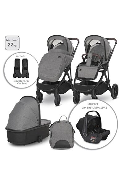 LORELLİ Carucior Set 3 in 1, Aria, cosulet auto Aria Luxe 40-87 cm inclus, mu...