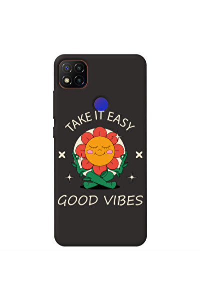 Other Xiaomi Redmi 9c Take It Easy Black Colored Silicone TPU Θήκη