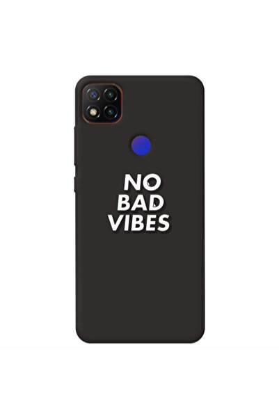 Other Xiaomi Redmi 9c No bad vibes Black Colored Silicone TPU Θήκη