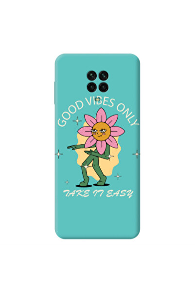 Other Xiaomi Redmi Note 9 Pro Good Vibes Only Turquoise Colored Silicone TPU ...