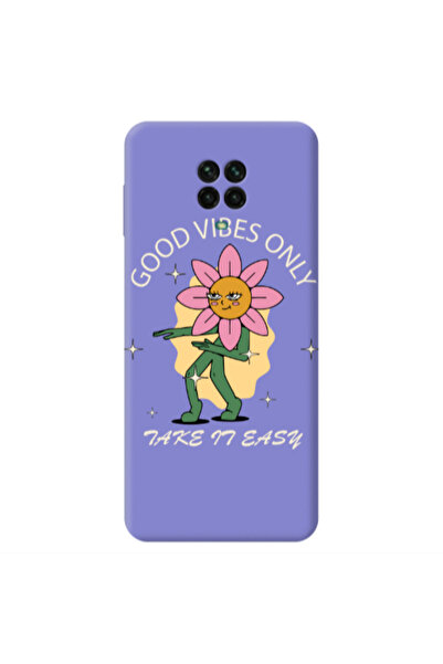 Other Xiaomi Redmi Note 9 Pro Good Vibes Only Purple Colored Silicone TPU Θήκη