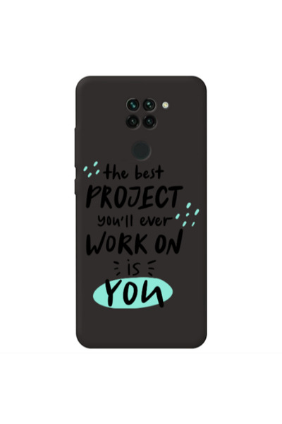 Other Xiaomi Redmi Note 9 The Best Project Black Colored Silicone TPU Θήκη