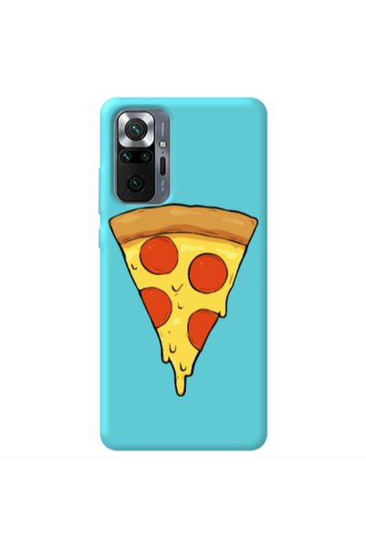 Other Xiaomi Redmi Note 10 Pro 4G Pizza Slice Turquoise Colored Silicone TPU ...
