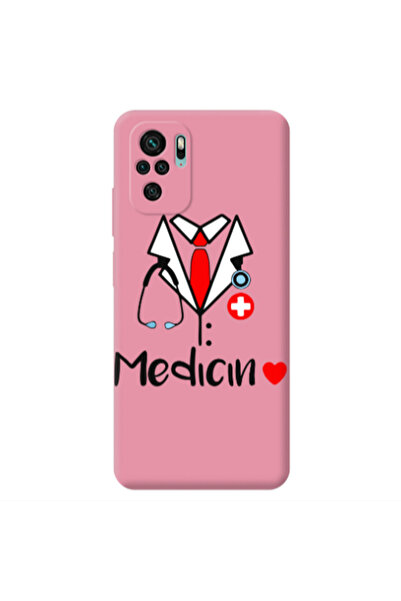 Other Xiaomi Redmi Note 10S Medicin Pink Colored Silicone TPU Θήκη